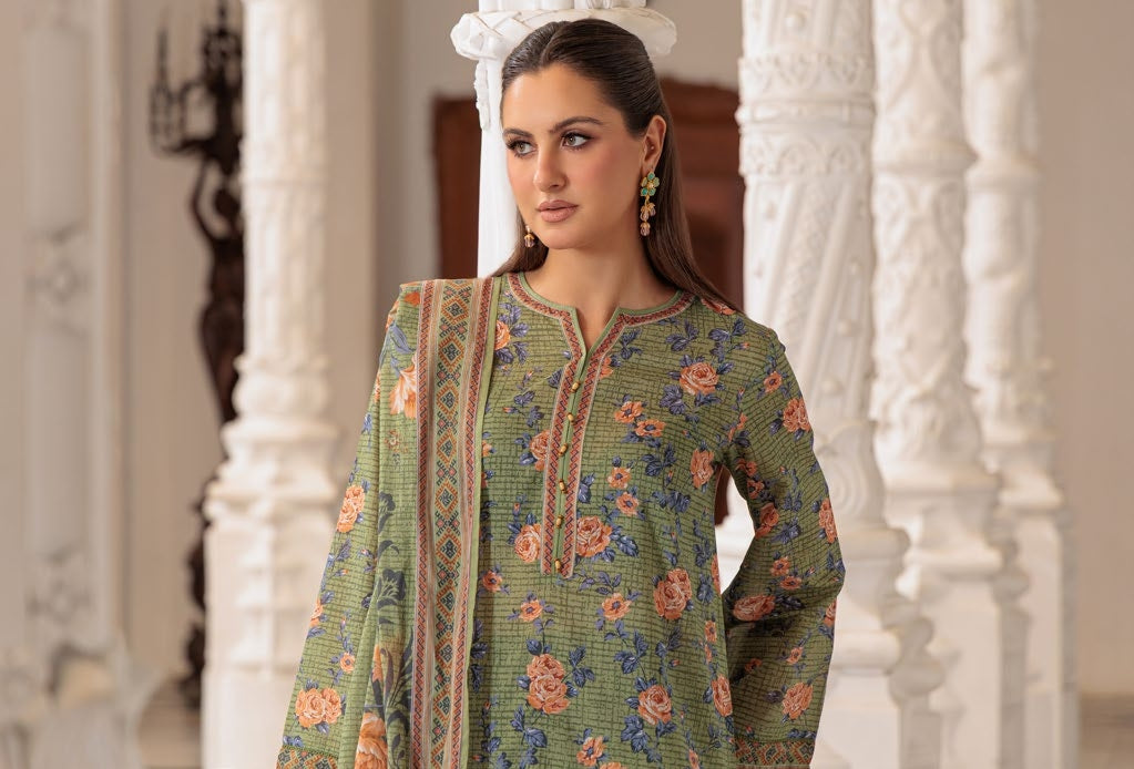 GulAhmed Soft Bloom Printed Lawn Suit