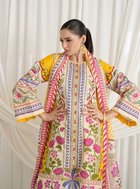 GulAhmed Flora Unfiltered Dobby Lawn Suit