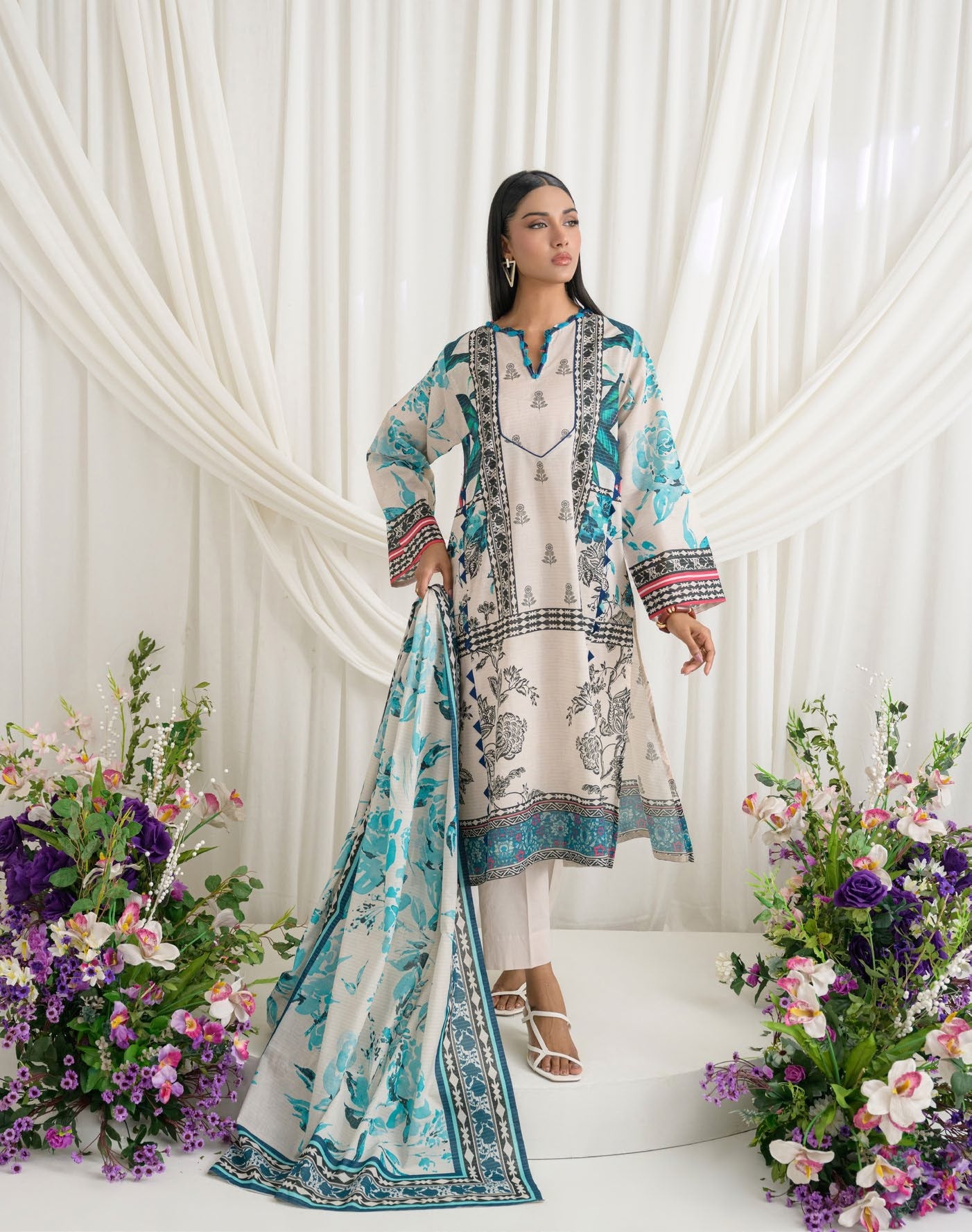 GulAhmed Clean and Wild Mehsuri Lawn Suit