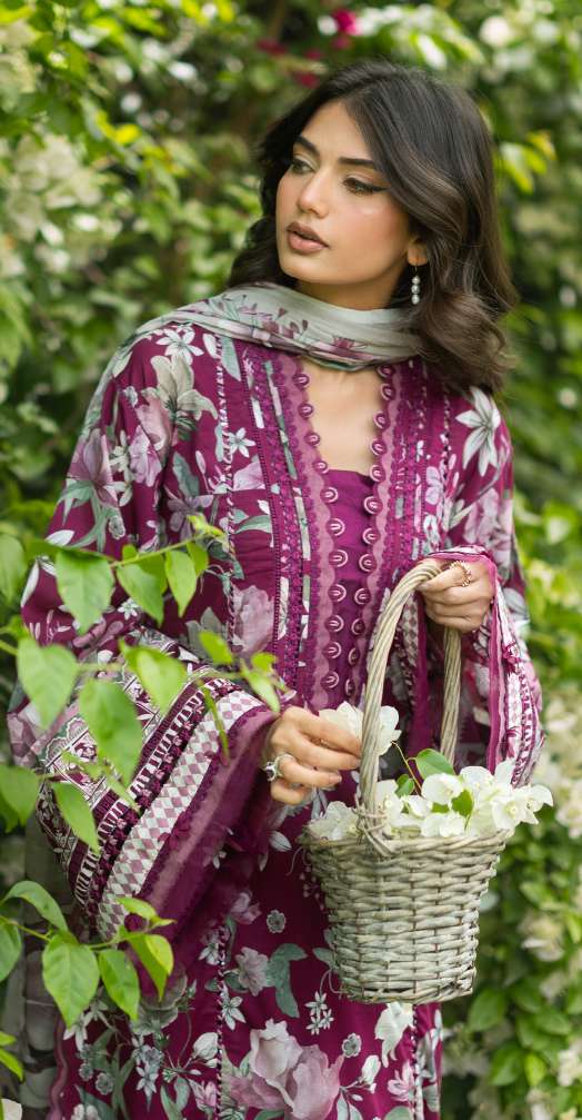 Elaf Bridgerton Dolce Rosa Printed Lawn 3 Piece Suit