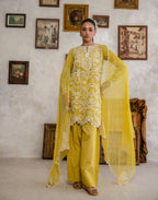 3-piece suit Fancy Embroidered│GulAhmed Lawn│Freesia