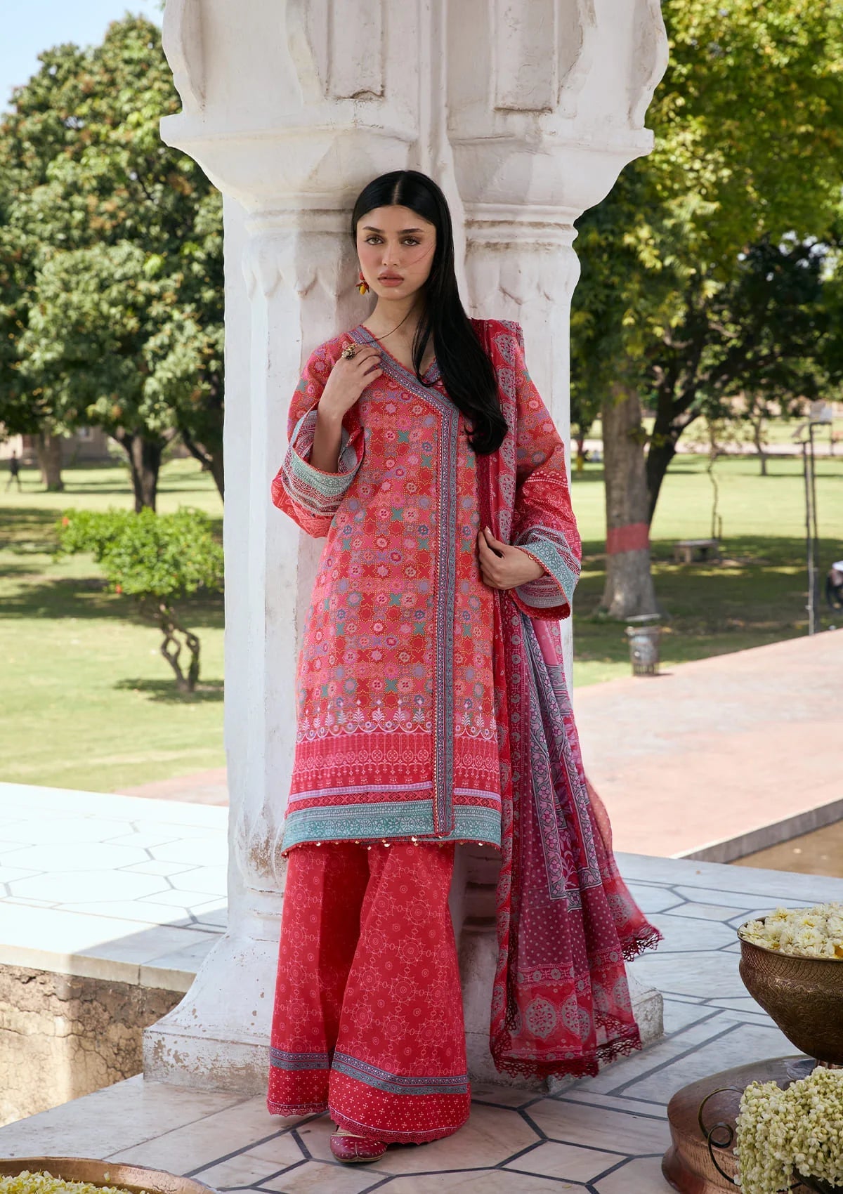 Kahf Aangan Prints Chiffon '26 – Tabeer – Unstitched 3 Piece