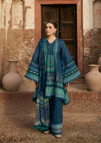 Kahf Aangan Prints Chiffon '26 – Sumbul – Unstitched 3 Piece