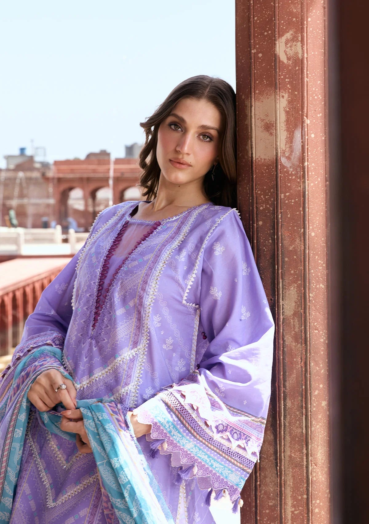 Kahf Aangan Prints Chiffon '26 – Najam – Unstitched 3 Piece