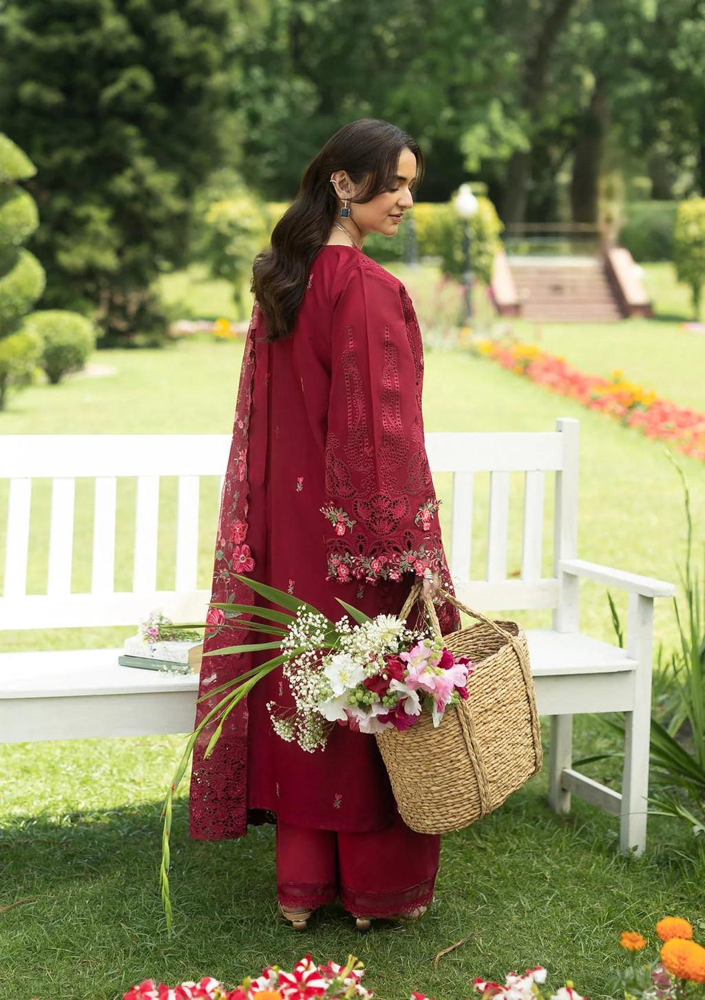 Elaf Luxury Lawn Vol II '26 – Falling Petals – Unstitched 3 Piece