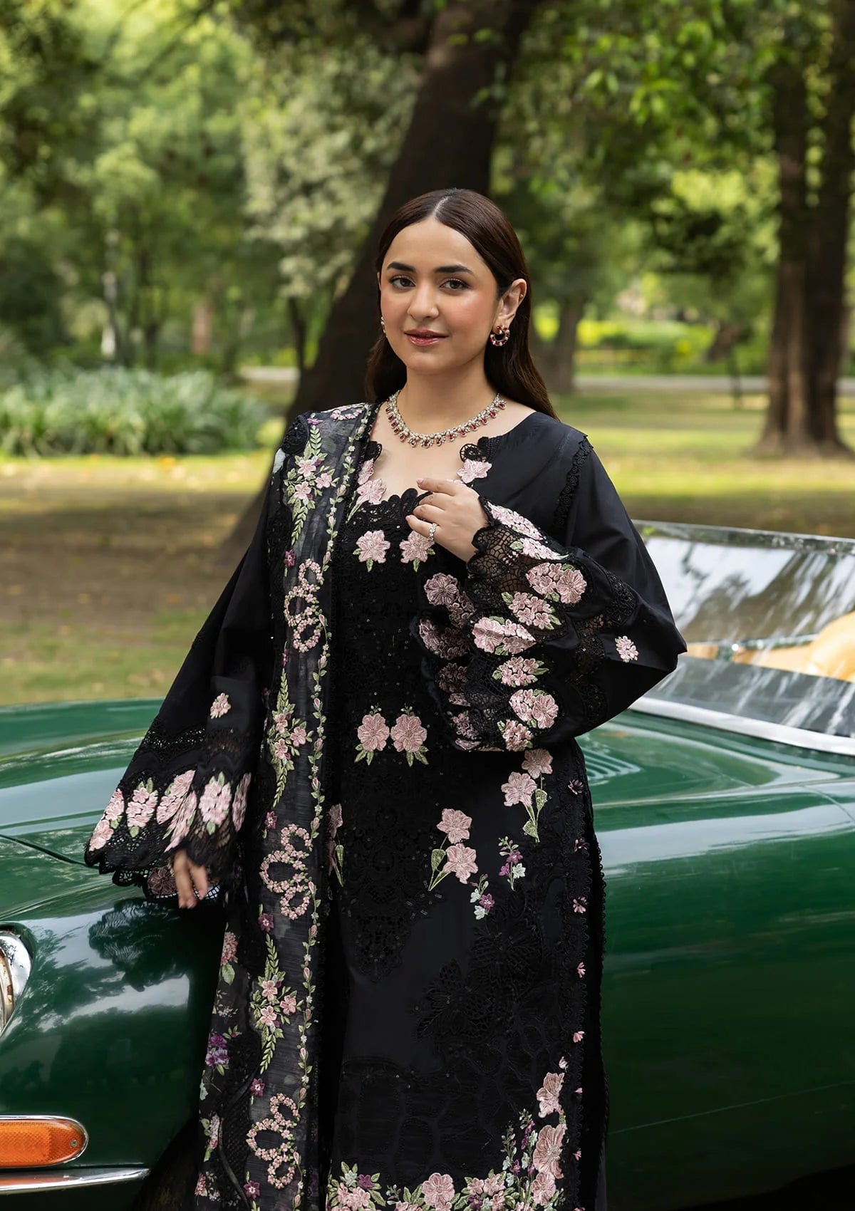 Elaf Luxury Lawn Vol II '26 – Black Mascara – Unstitched 3 Piece
