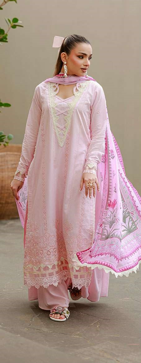 3-piece unstitched Lawn Suit ┃Zellbury