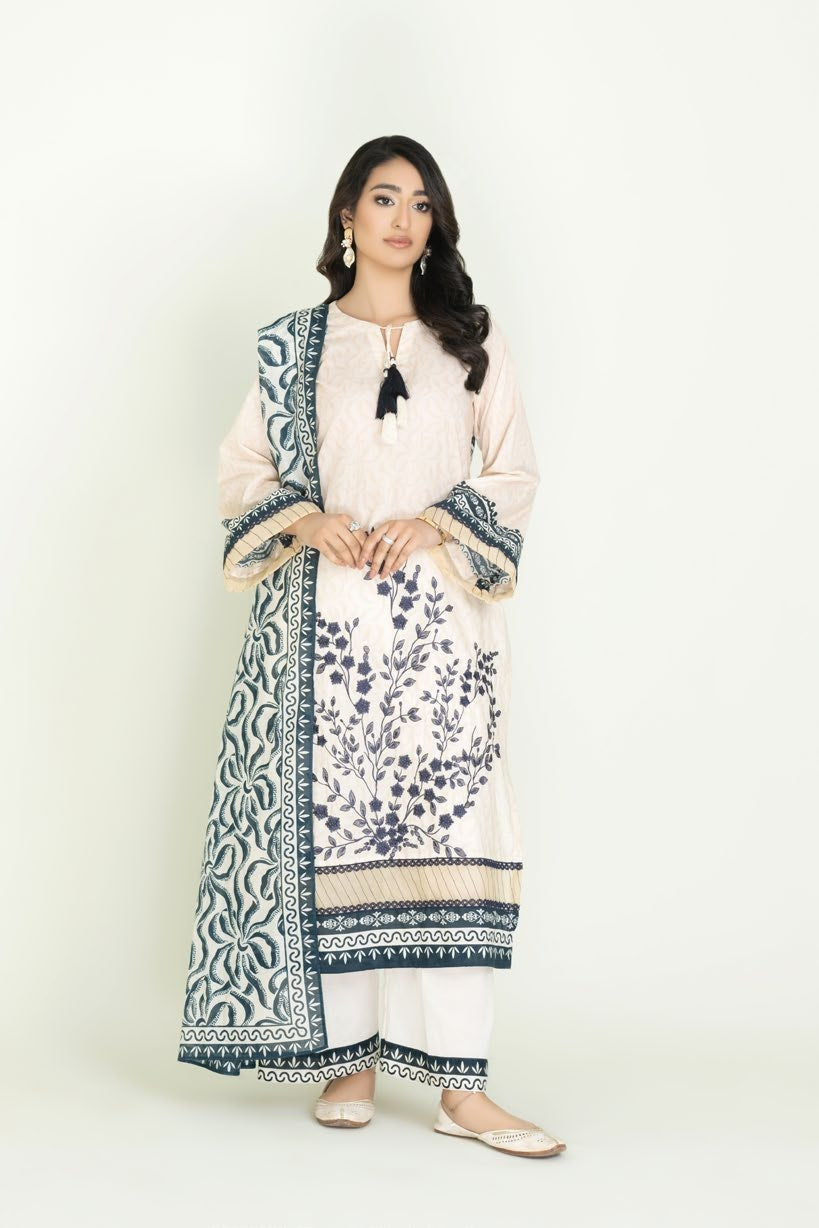 3 Piece Embroidered Lawn Suit│KHAS Amaira Stitched