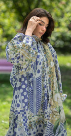 Elaf Bridgerton Violette Printed Lawn 3 Piece Suit