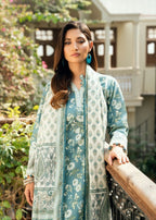 GulAhmed Floral Frequency Cross Hatch Lawn Suit