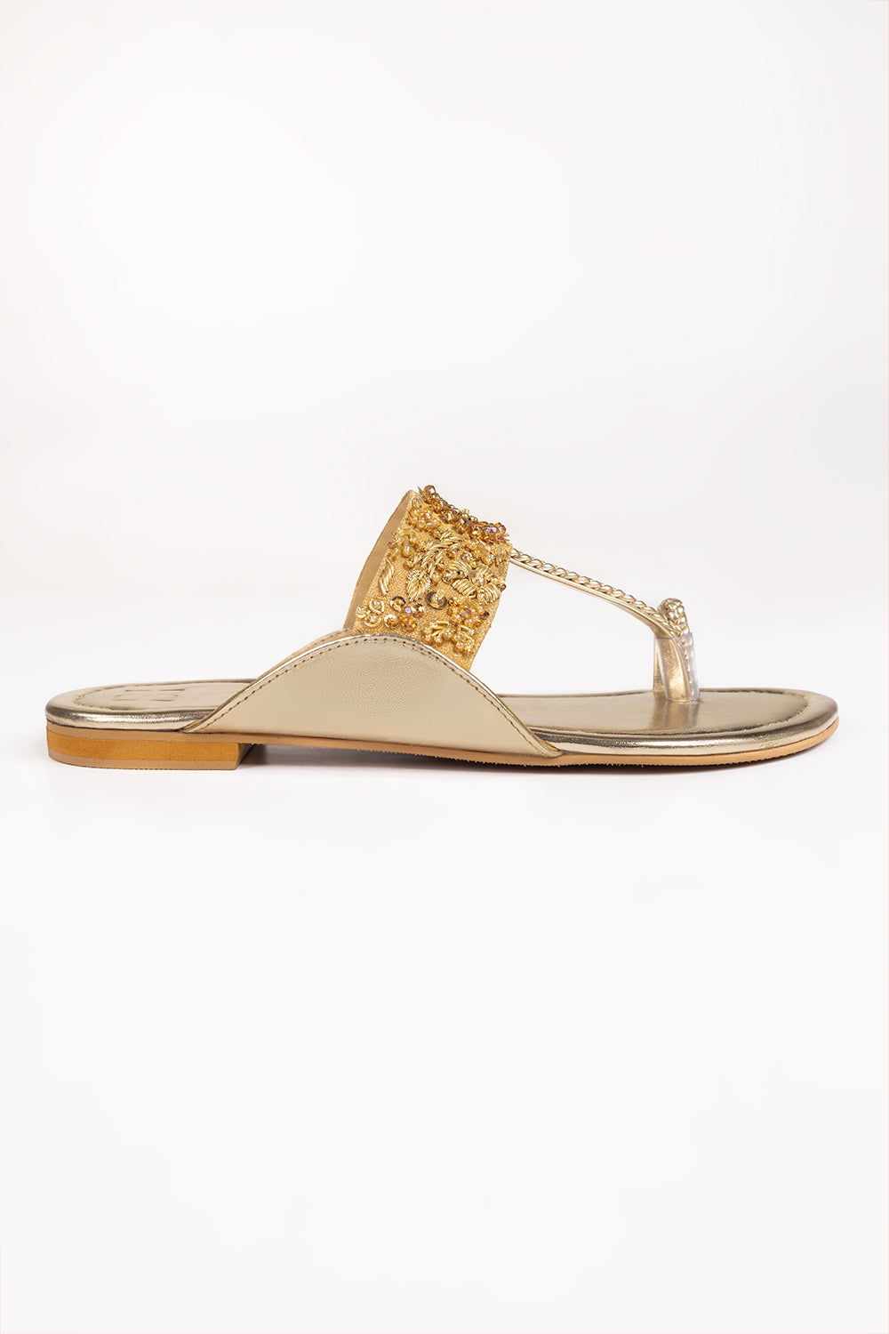 Women Golden Kolhapuri