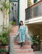 GulAhmed Floral Frequency Cross Hatch Lawn Suit