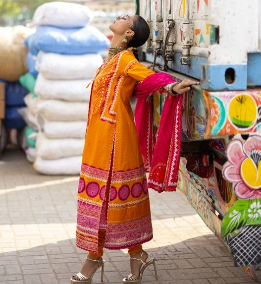 GulAhmed Chunri Printed Lawn 3 Piece Suit