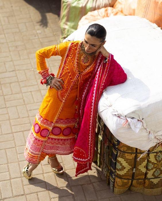 GulAhmed Chunri Printed Lawn 3 Piece Suit