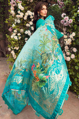 Motifz Premium Embroidered Lawn Unstitched Suit 4430-SANOBAR