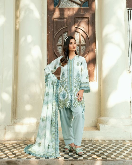 GulAhmed Garden Glow Cross Hatch Lawn Suit