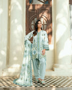 GulAhmed Garden Glow Cross Hatch Lawn Suit