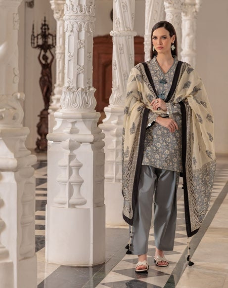 GulAhmed Elegant Drift Printed Lawn Suit