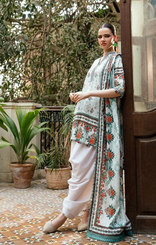 GulAhmed Summer Archive Cross Hatch Lawn Suit