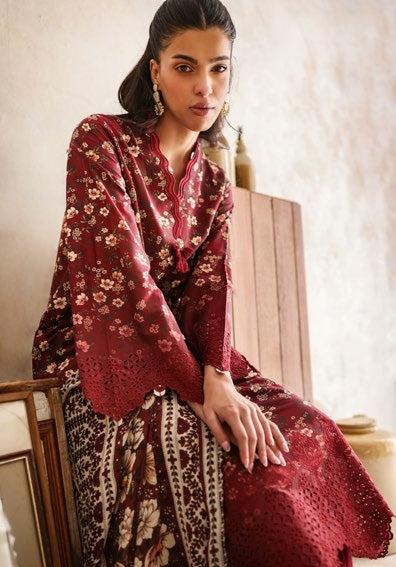 3-piece suit Fancy Embroidered│GulAhmed Lawn│Freesia