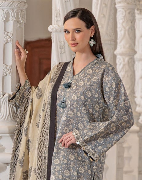 GulAhmed Elegant Drift Printed Lawn Suit
