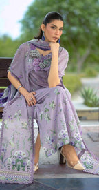 Elaf Bridgerton Lilac Garden Printed Lawn 3 Piece Suit