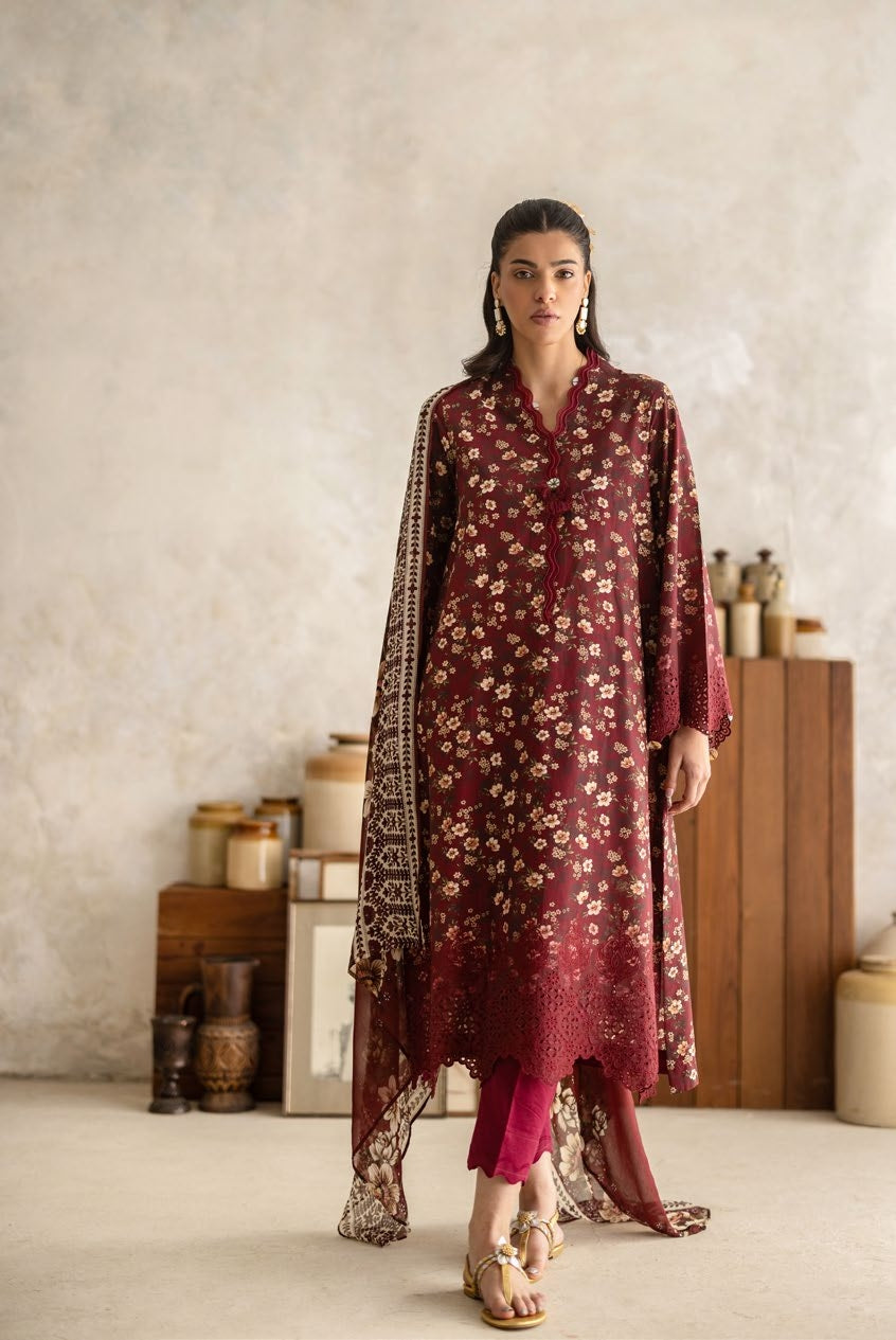 3-piece suit Fancy Embroidered│GulAhmed Lawn│Freesia