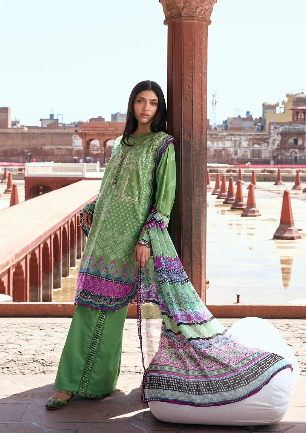 Kahf Aangan Prints Chiffon '26 – Rumi – Unstitched 3 Piece