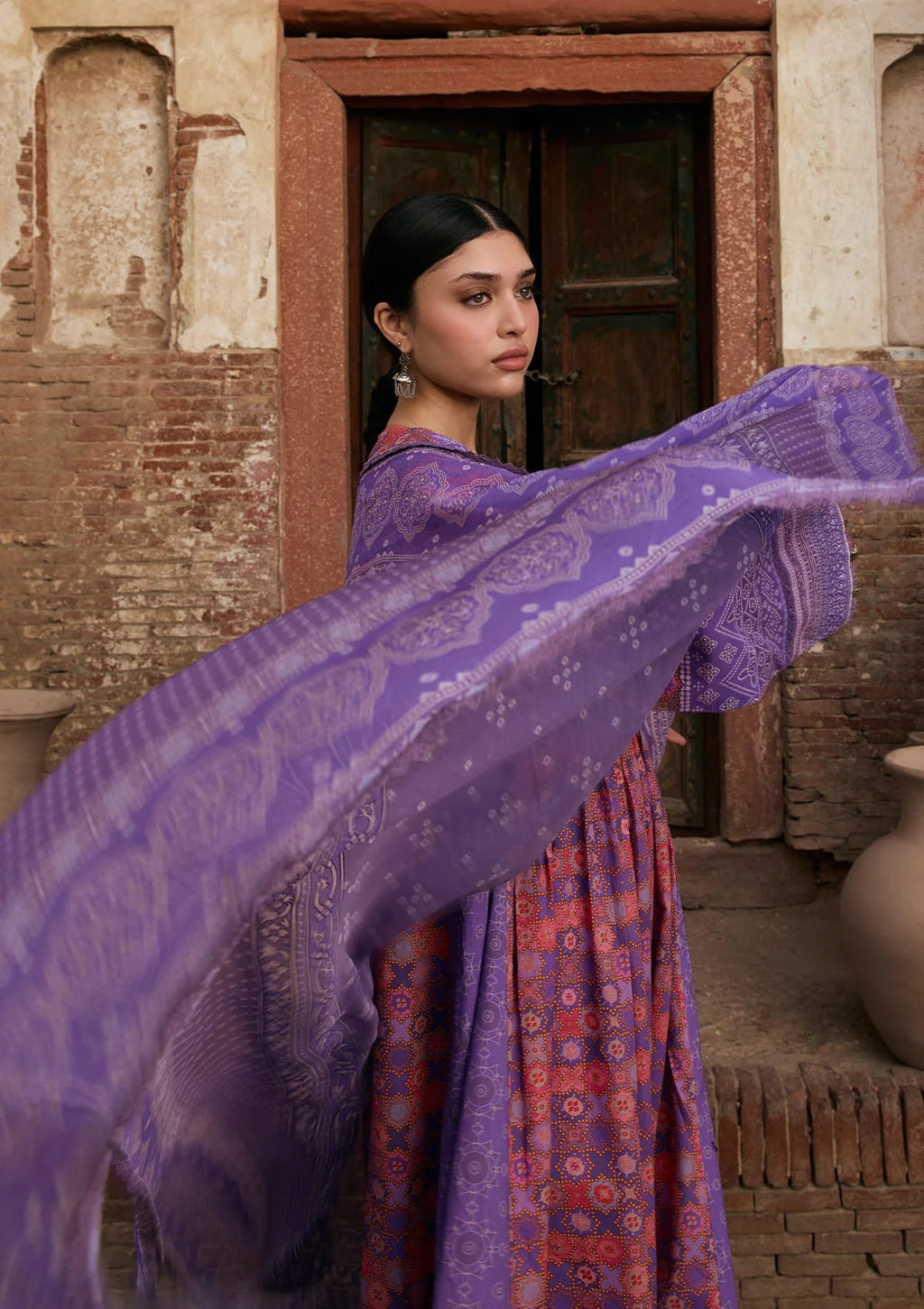 Kahf Aangan Prints Chiffon '26 – Zarmeena – Unstitched 3 Piece