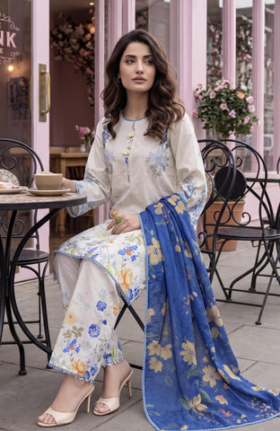 Coco Cords Printed 3 Piece CC-5-26-05 Unstitched image 3