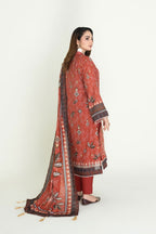 3 Piece Embroidered Lawn Stitched│KHAS Amaira