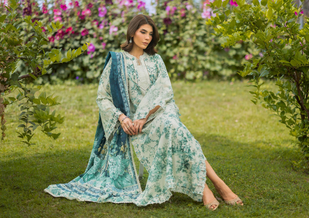 Elaf Bridgerton Daphanee Printed Lawn 3 Piece Suit
