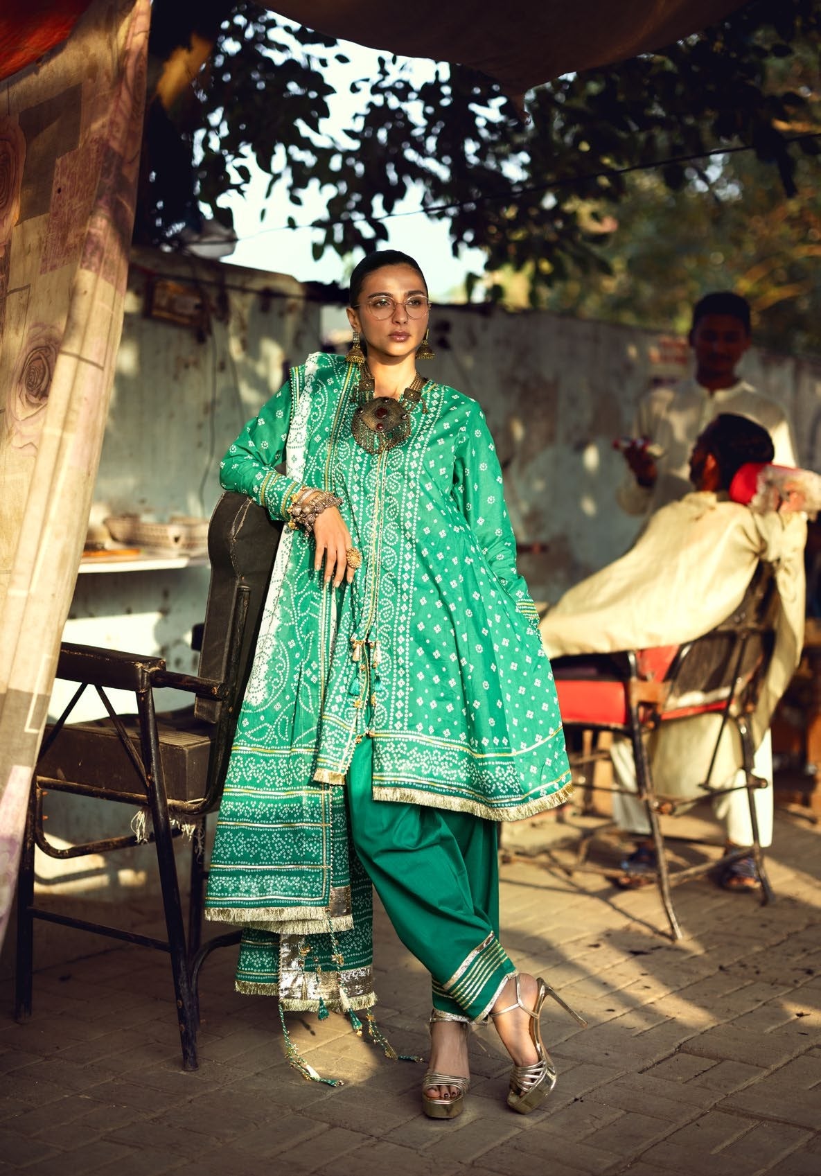 GulAhmed Chunri Printed Lawn 3 Piece Suit