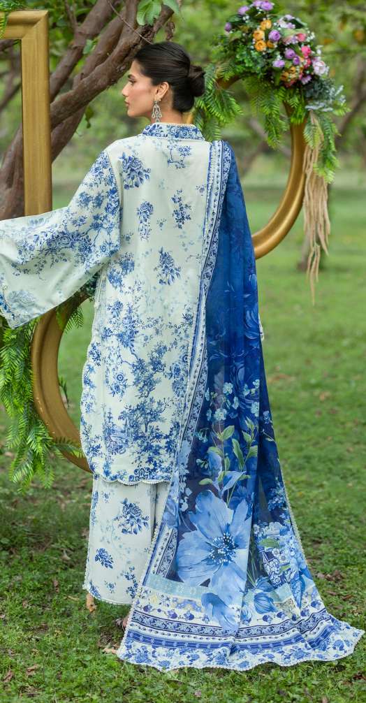 Elaf Bridgerton Fiori D'Avorio Printed Lawn 3 Piece Suit