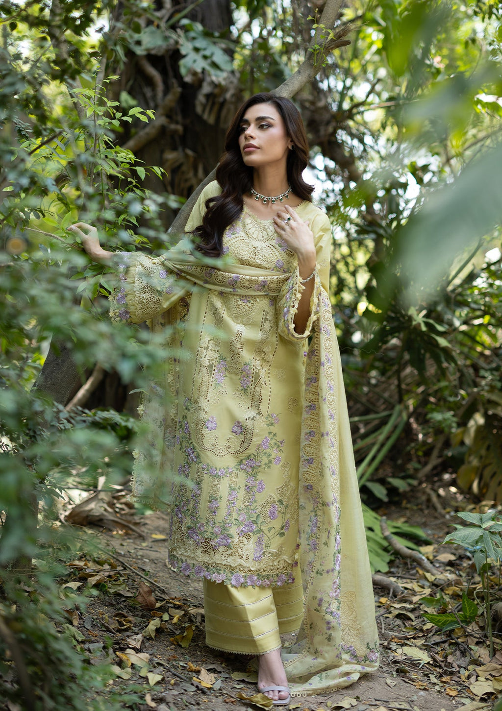Elaf Luxury Lawn Vol II '26 – Butter Yellow – Unstitched 3 Piece