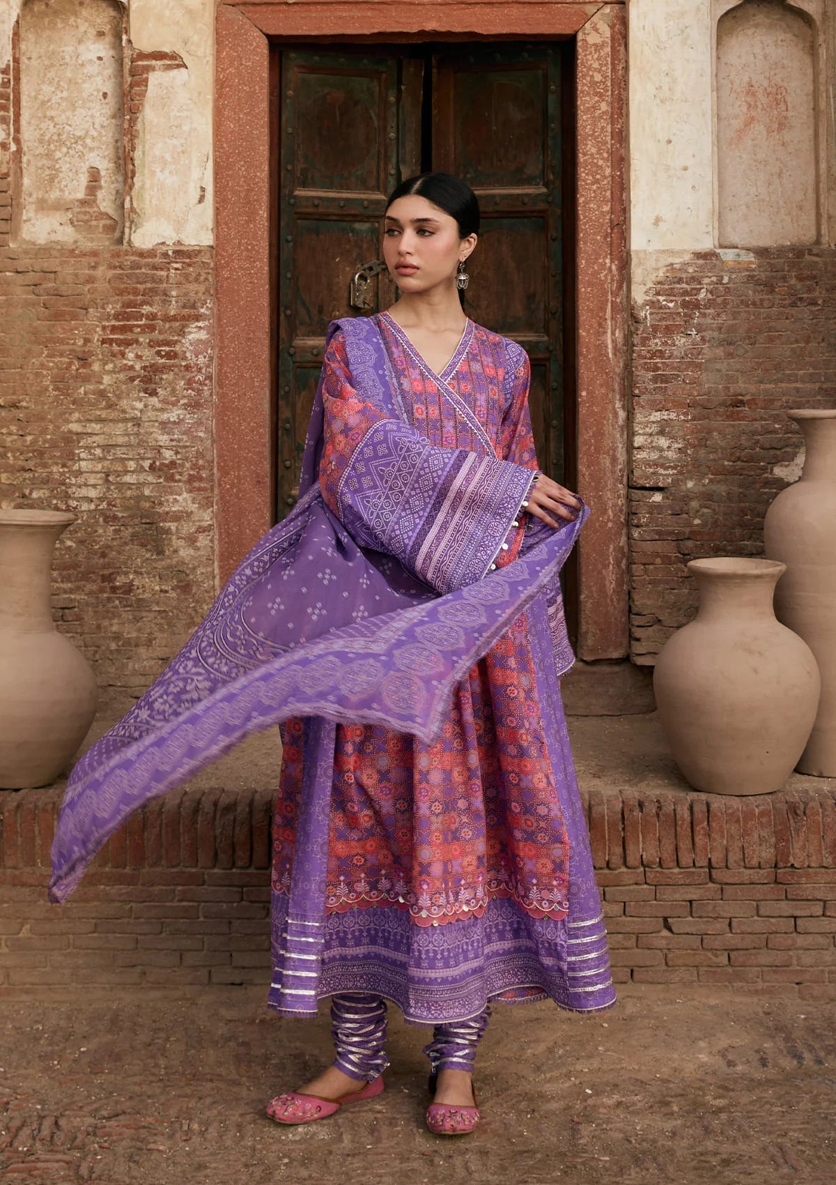 Kahf Aangan Prints Chiffon '26 – Zarmeena – Unstitched 3 Piece