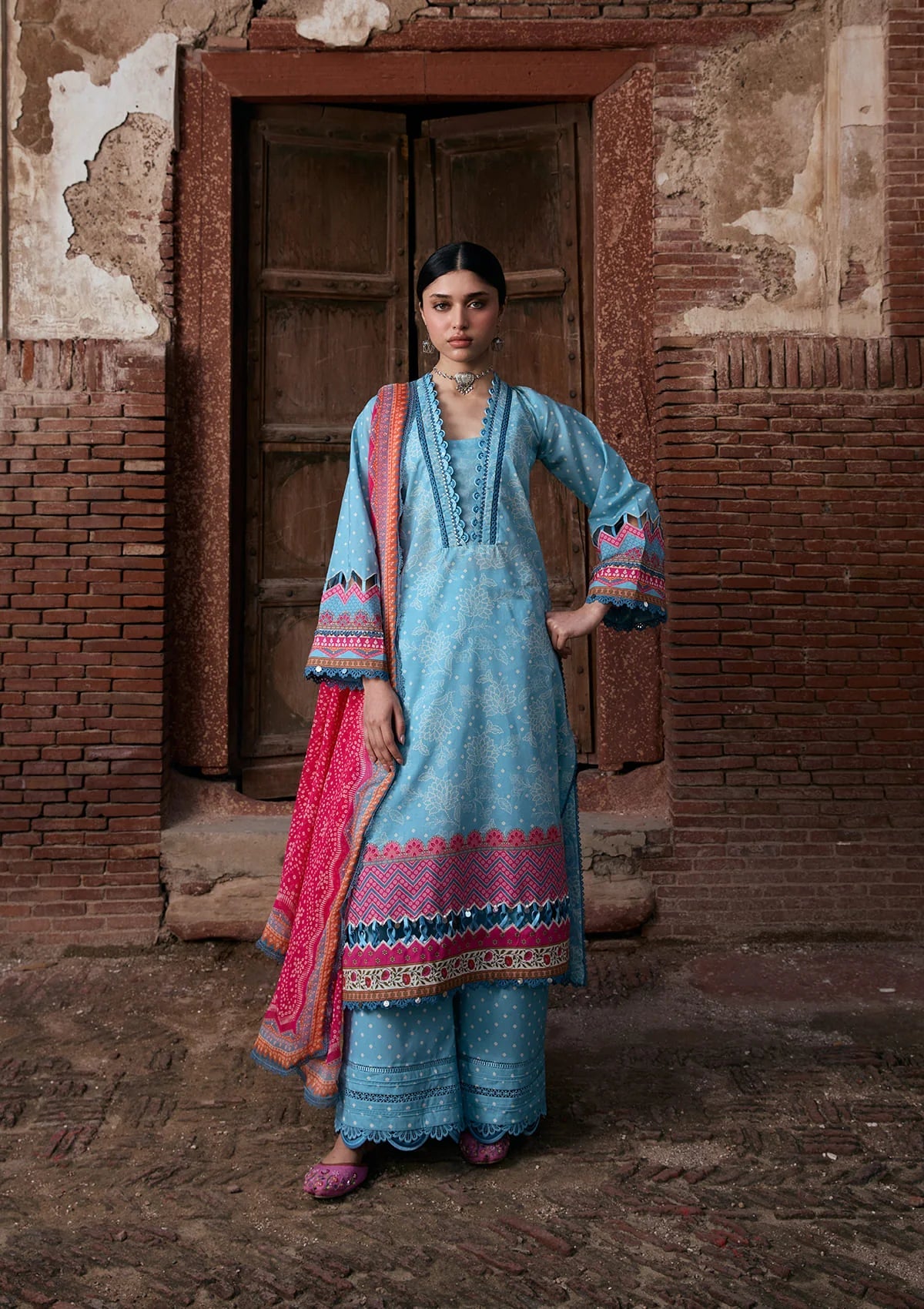 Kahf Aangan Prints Chiffon '26 – Shabnam – Unstitched 3 Piece