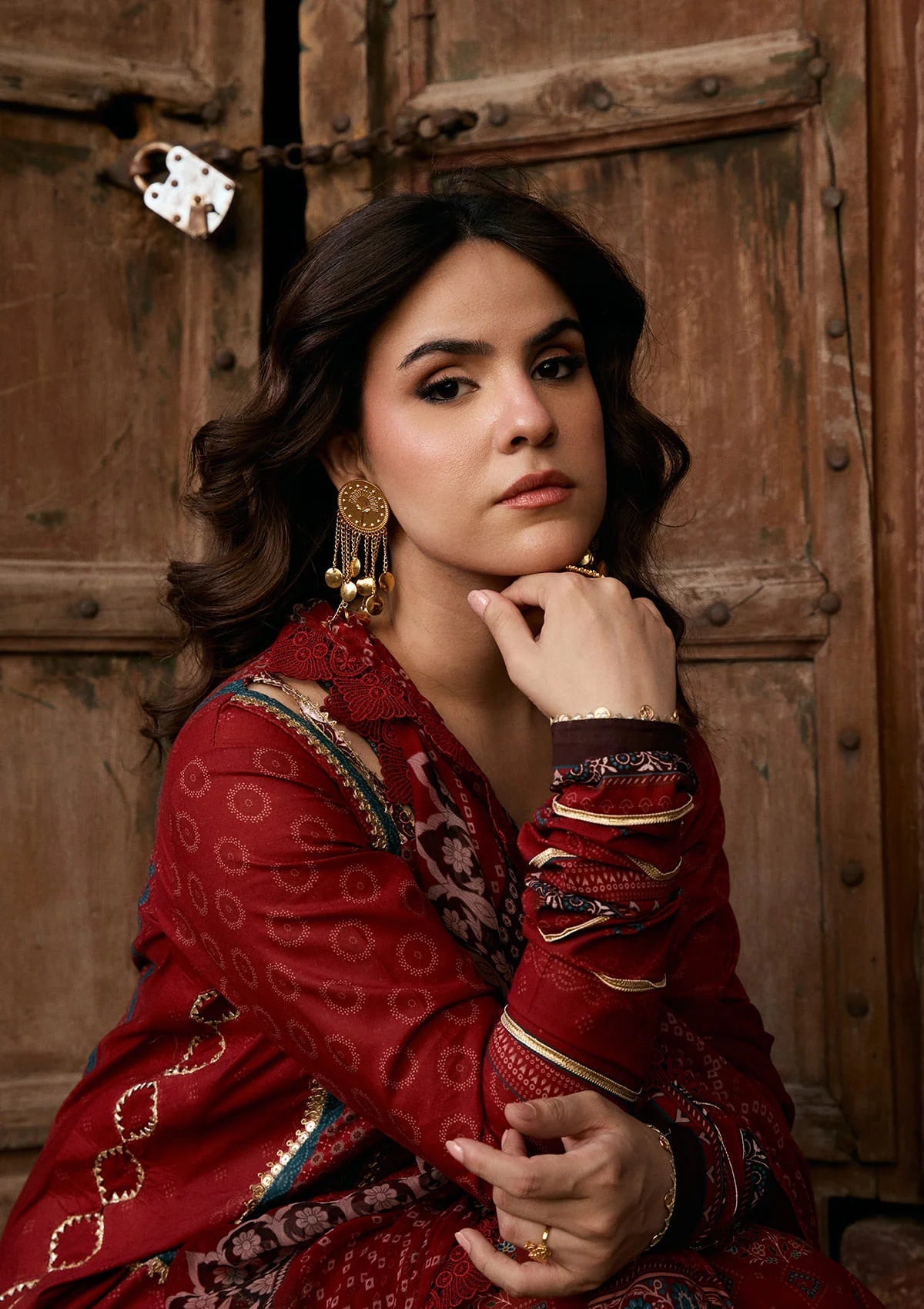 Kahf Aangan Prints Chiffon '26 – Surkh Noor – Unstitched 3 Piece