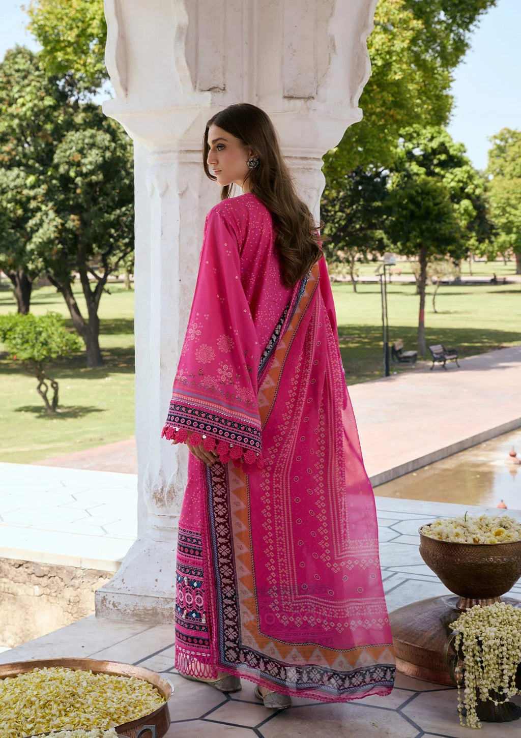 Kahf Aangan Prints Chiffon '26 – Gulnar – Unstitched 3 Piece
