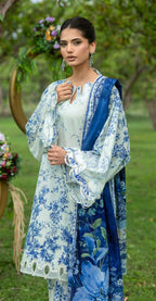 Elaf Bridgerton Fiori D'Avorio Printed Lawn 3 Piece Suit