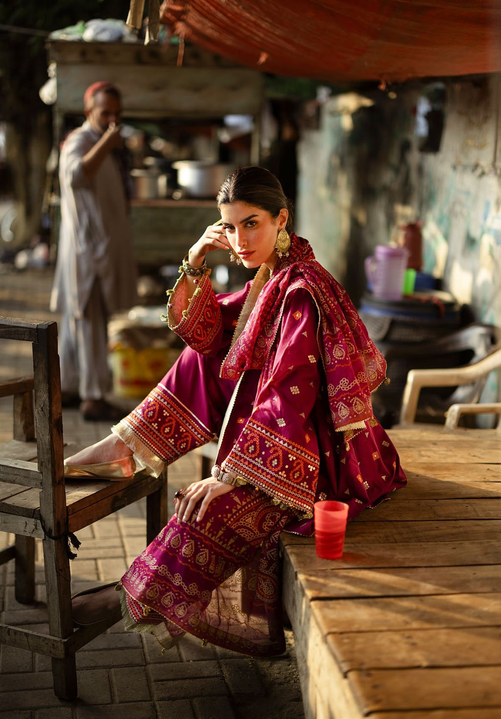 GulAhmed Chunri Luxury Chiffon 3 Piece Suit