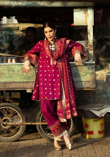 GulAhmed Chunri Luxury Chiffon 3 Piece Suit