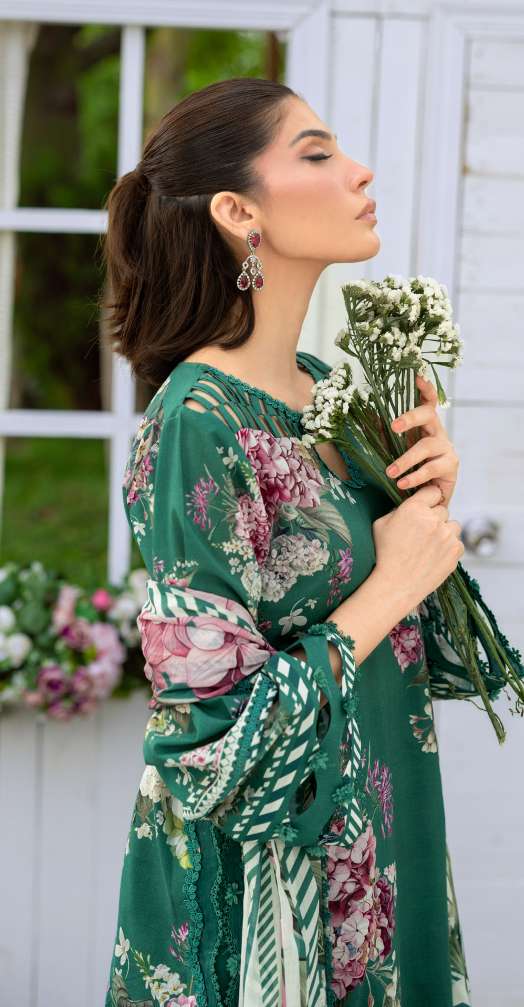 Elaf Bridgerton Marin Printed Lawn 3 Piece Suit