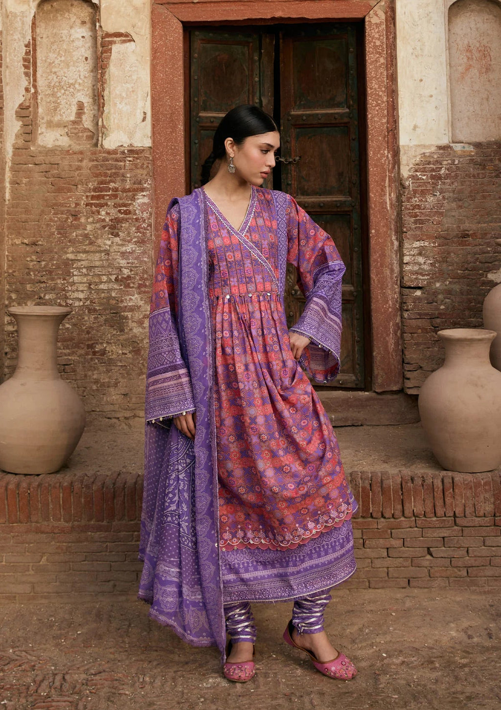 Kahf Aangan Prints Chiffon '26 – Zarmeena – Unstitched 3 Piece