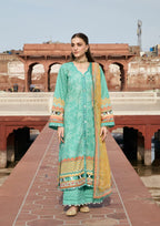 Kahf Aangan Prints Chiffon '26 – Nazish – Unstitched 3 Piece