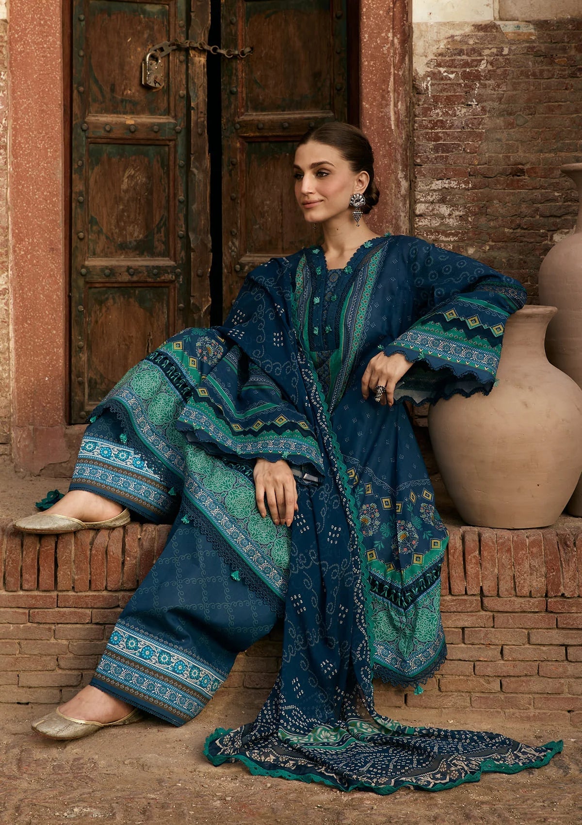 Kahf Aangan Prints Chiffon '26 – Sumbul – Unstitched 3 Piece