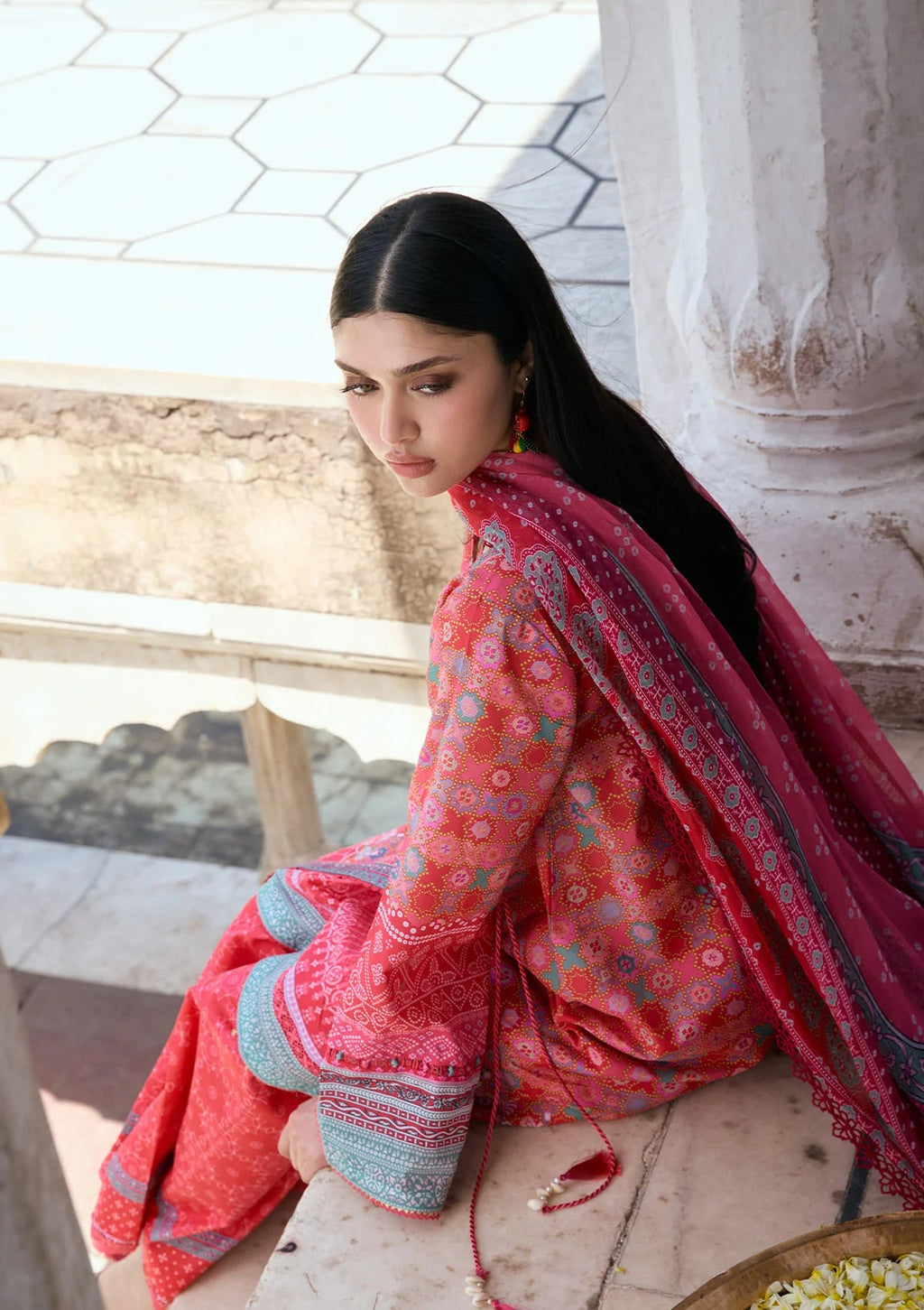 Kahf Aangan Prints Chiffon '26 – Tabeer – Unstitched 3 Piece
