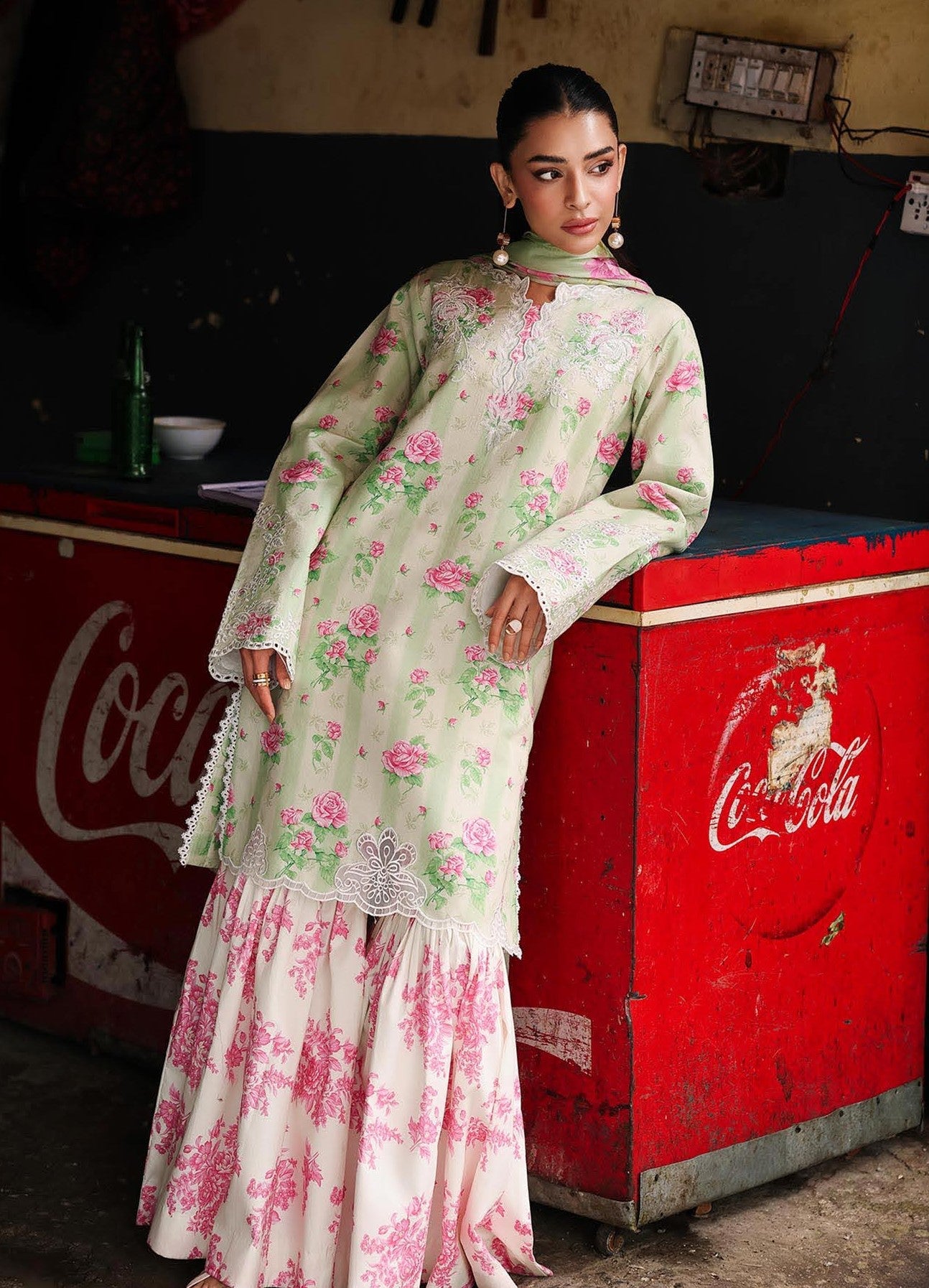 RajBari Nissa Floral Symphony Embroidered Lawn Unstitched 3Pc Suit