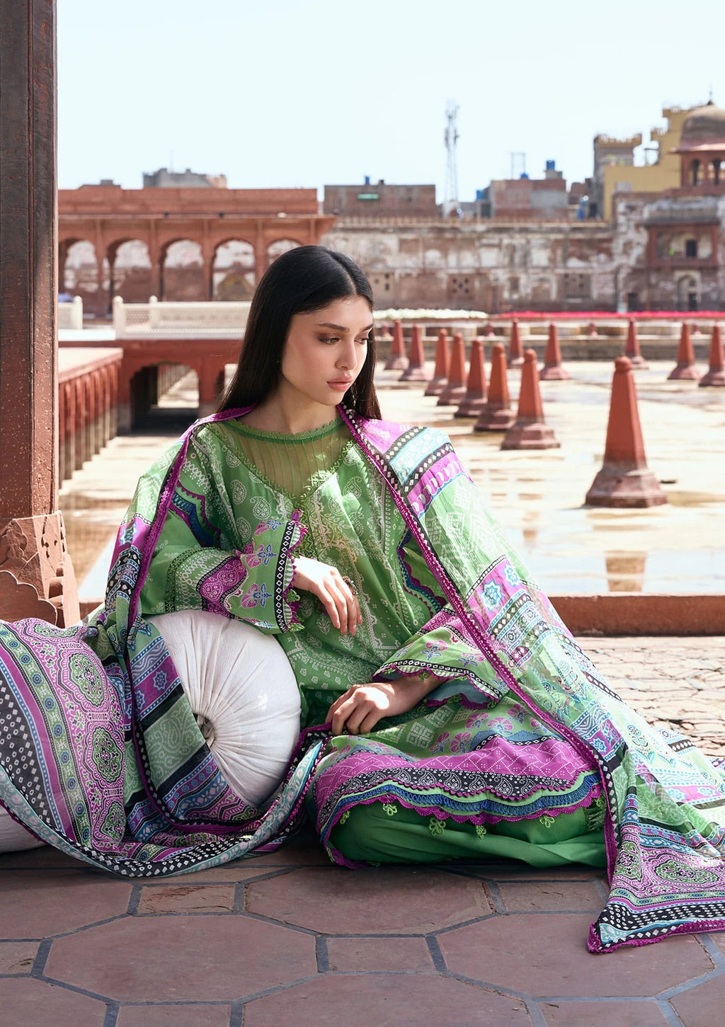 Kahf Aangan Prints Chiffon '26 – Rumi – Unstitched 3 Piece