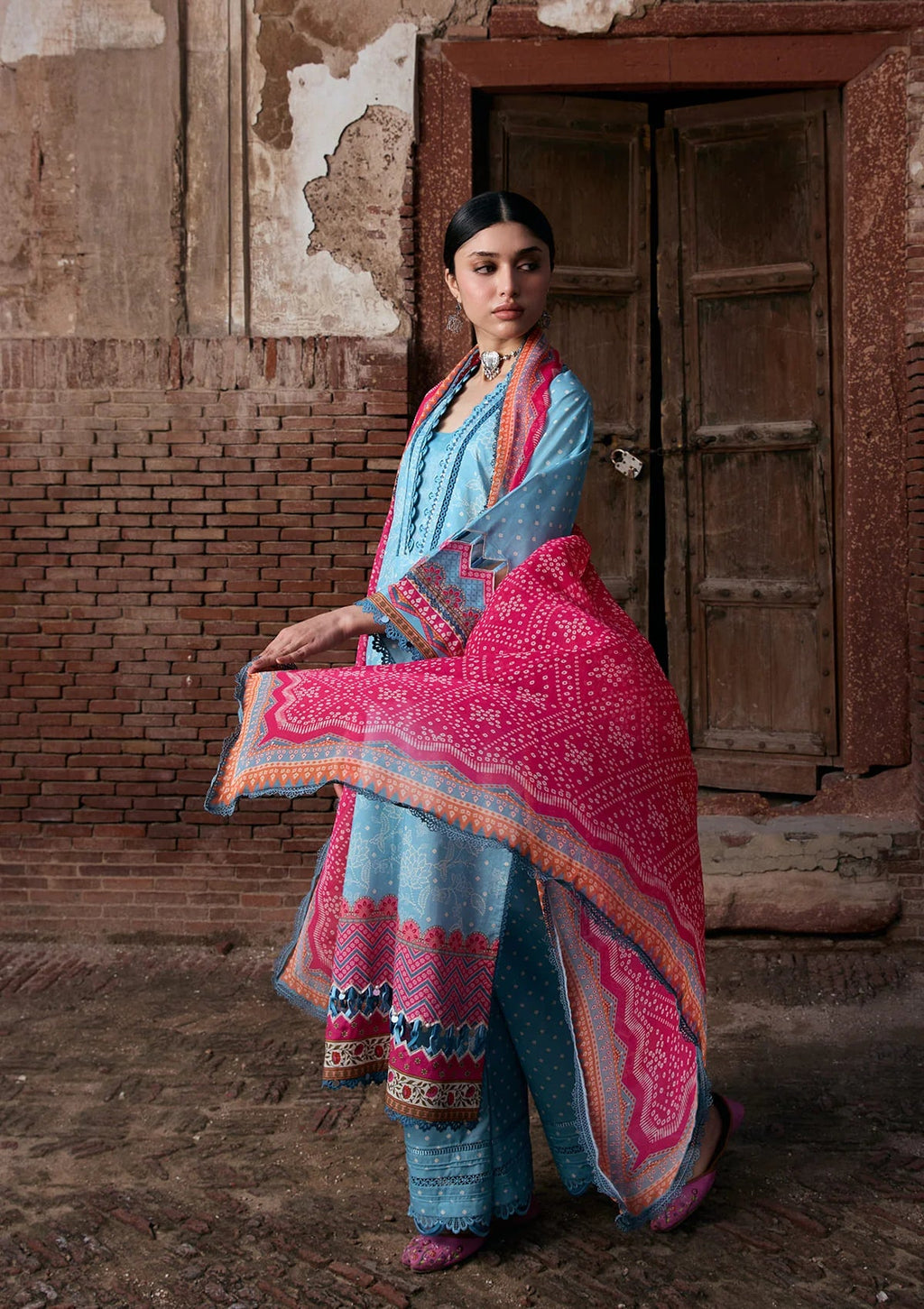 Kahf Aangan Prints Chiffon '26 – Shabnam – Unstitched 3 Piece